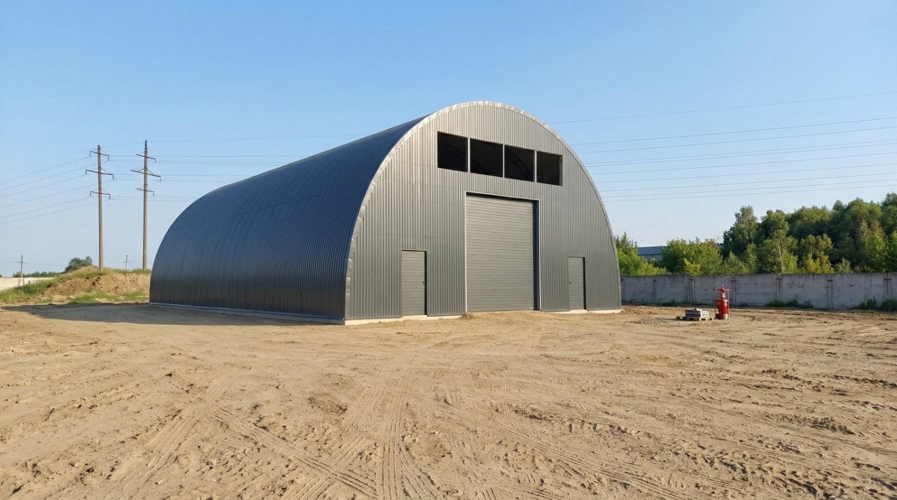 Быстровозводимые каркасные арочные металлические ангары «под ключ»
